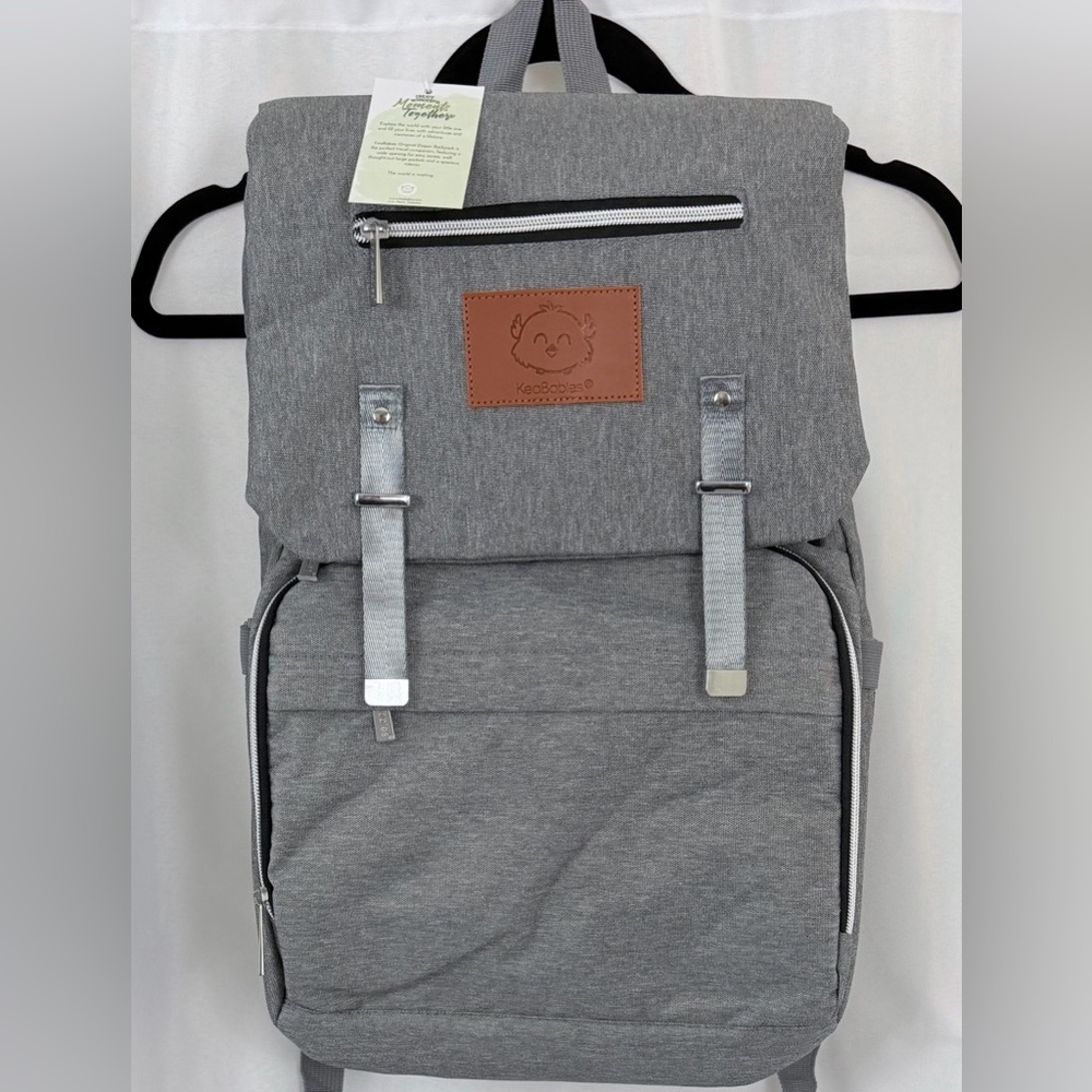 Large Travel/Explorer Oxford Gray Waterproof Insulated Backpack Diaper Bag for 2 - Picture 11 of 13